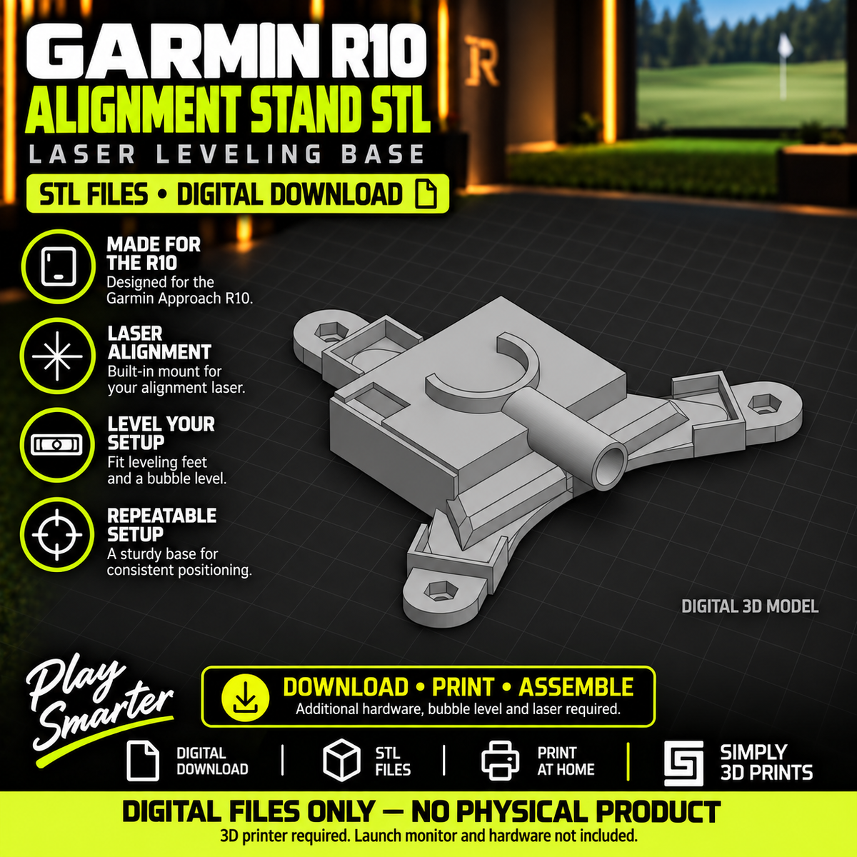 Garmin R10 alignment stand STL files — digital download overview