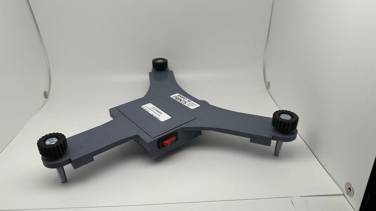 Underside of the Rapsodo MLM2PRO rechargeable stand