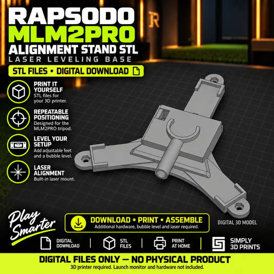 Rapsodo MLM2PRO alignment stand STL files — digital download overview