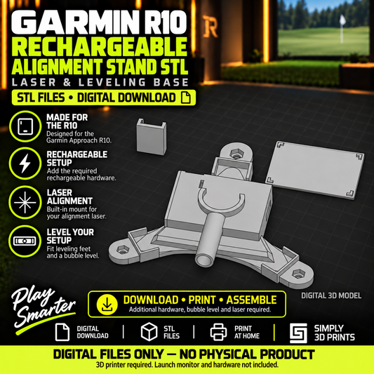 Garmin R10 rechargeable alignment stand STL files — digital download overview