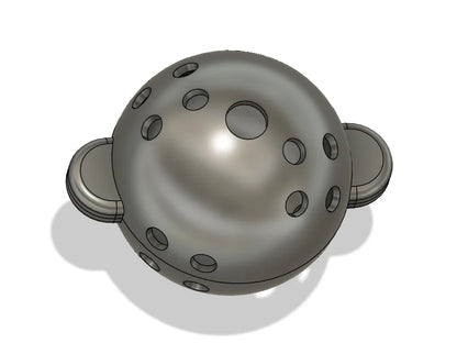 3D model of a four-dot golf ball marker showing the circular marking guides