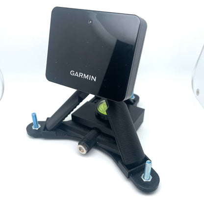 Garmin R10 mounted in an assembled example of the downloadable stand design