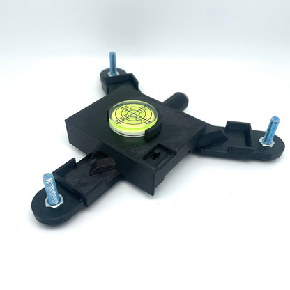 Side view of an assembled Garmin R10 rechargeable stand from the STL files