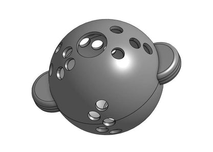 3D model of the Rapsodo MLM2PRO ball marker showing the guide openings