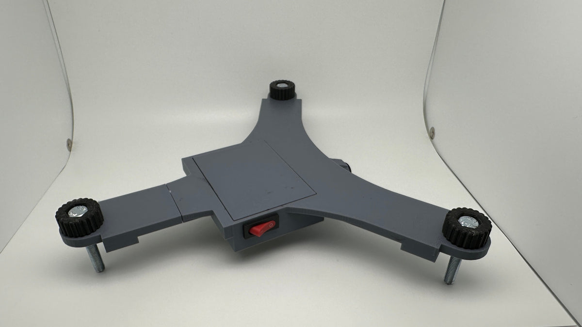 Underside of an assembled Rapsodo MLM2PRO rechargeable stand