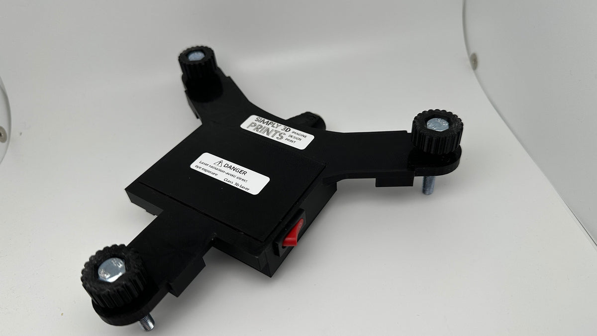 Underside of Garmin R10 rechargeable stand with switch and adjustable feet