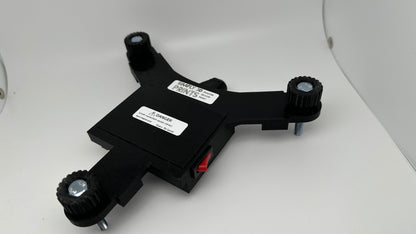 Underside of Garmin R10 rechargeable stand with switch and adjustable feet